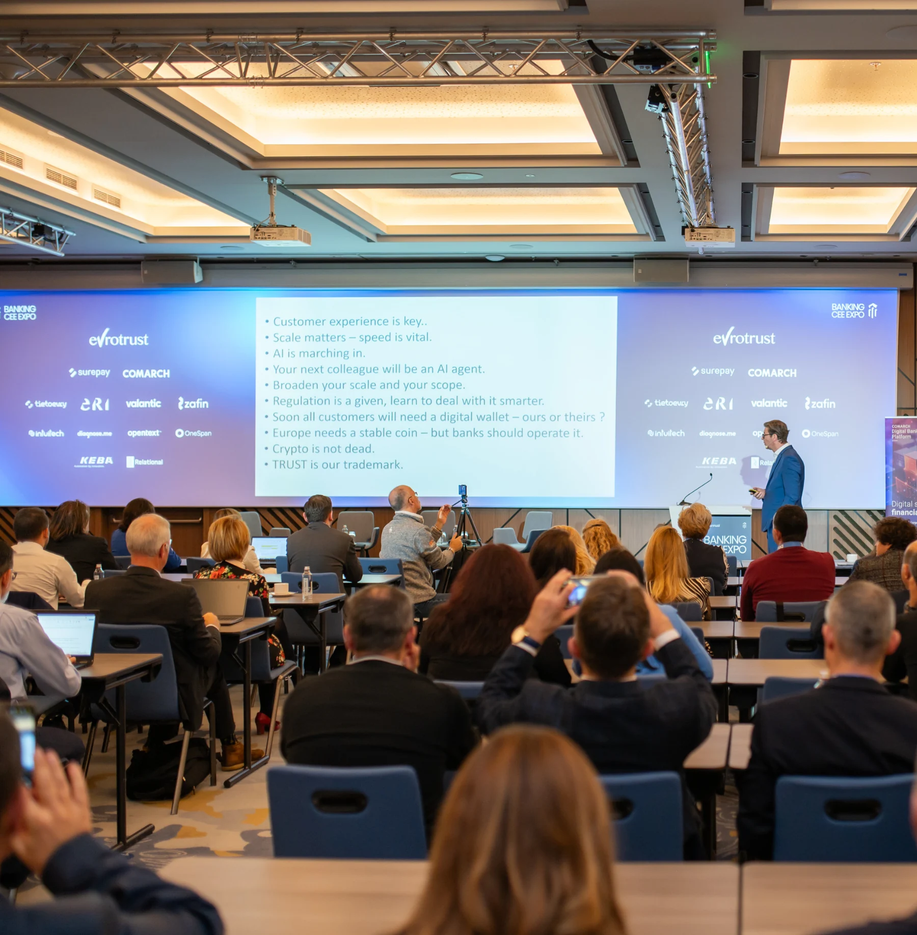 Banking CEE Expo audience and stage